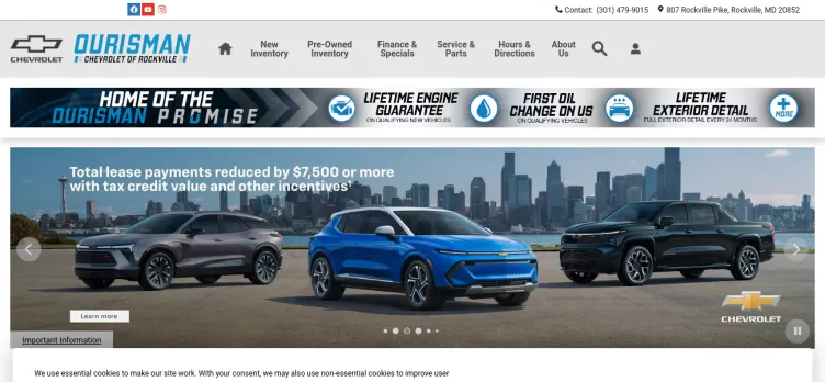 Screenshot Ourisman Chevrolet of Rockville