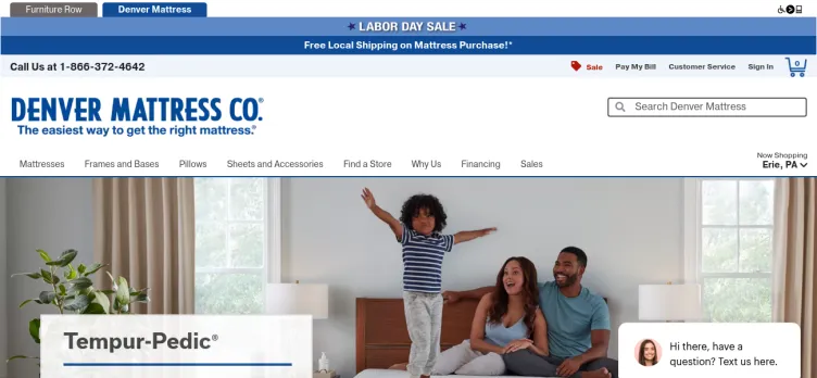 Screenshot Denver Mattress Company