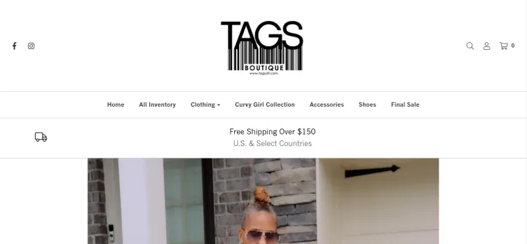 Screenshot Tags Boutique