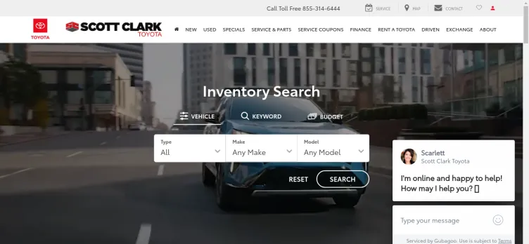 Screenshot Scott Clark Toyota