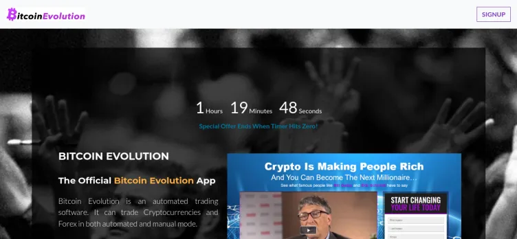 Screenshot Bitcoinevolution