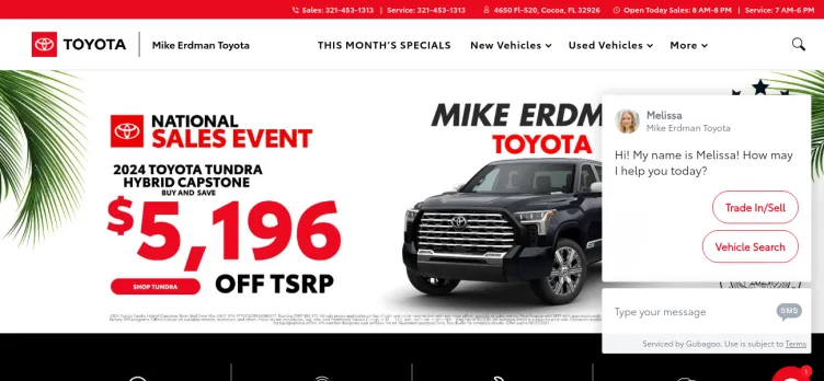 Screenshot Mike Erdman Auto Group