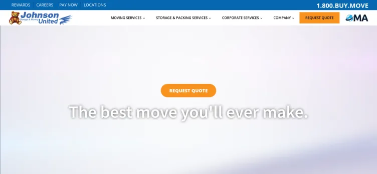 Screenshot Johnson Storage & Moving Company