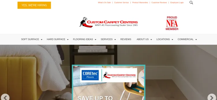 Screenshot Custom Carpet Centers