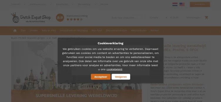 Screenshot Dutch Expat Shop