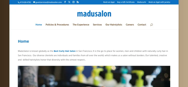 Screenshot Madu Salon