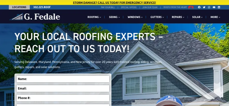 Screenshot G. Fedale Roofing