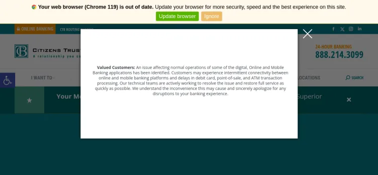 Screenshot Citizens Trust Bank