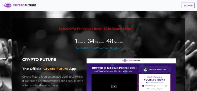 Screenshot Cryptofuture