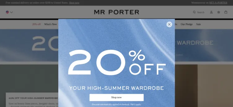 Screenshot Mr Porter