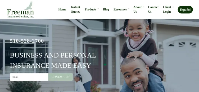 Screenshot Freeman Insurance Services