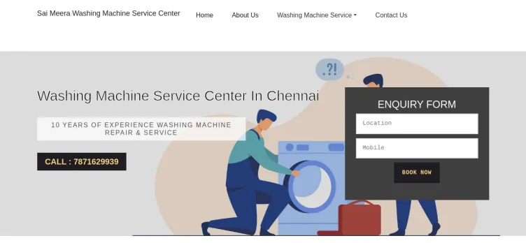 Screenshot Washing Machine Service Center