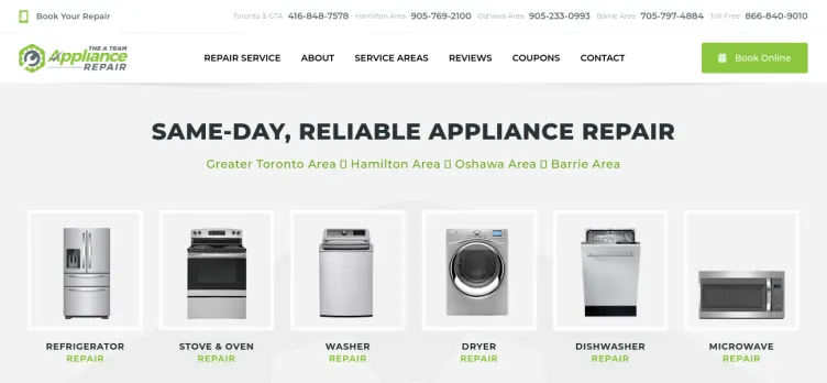 Screenshot The A Team Appliance Repair