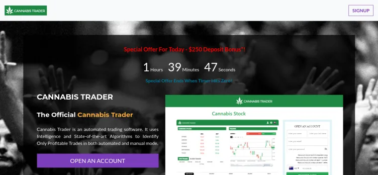 Screenshot Cannabis-trader