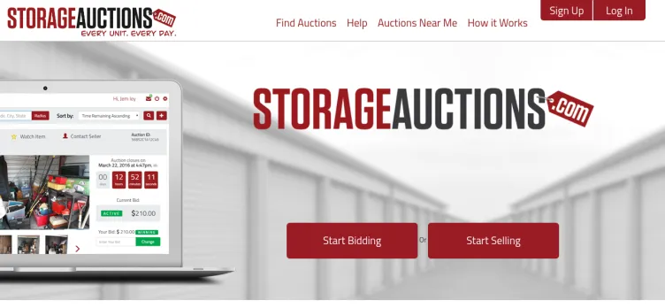 Screenshot Storage Auctions