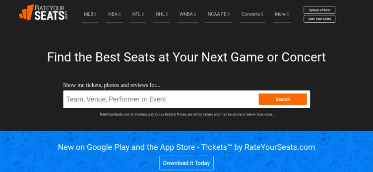 Screenshot RateYourSeats.com