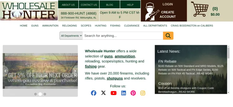 Screenshot Wholesalehunter.com