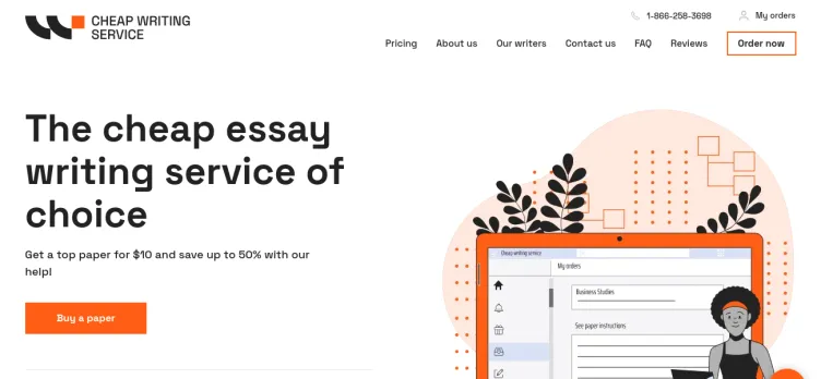 Screenshot Cheap Writing Service