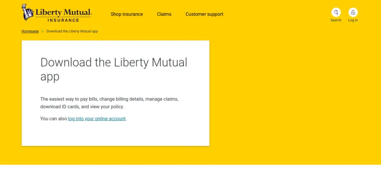 Screenshot Liberty Mutual Mobile