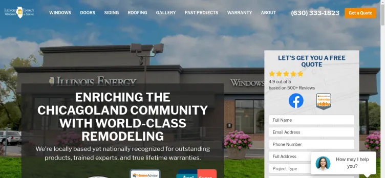 Screenshot Illinois Energy Windows & Siding