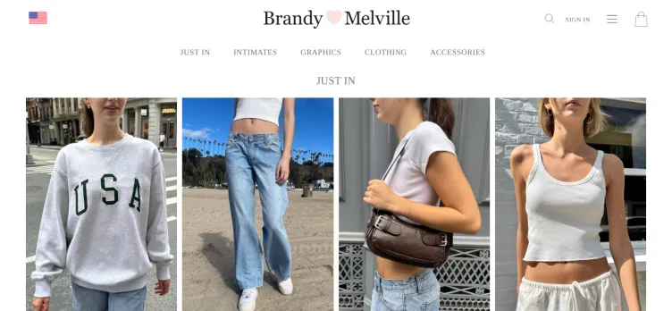 Screenshot Brandy Melville