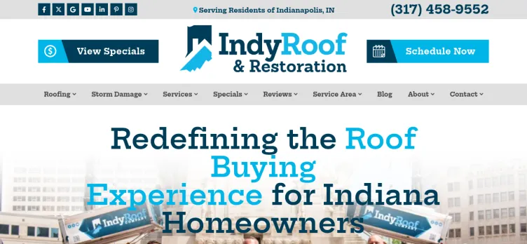 Screenshot Indy Roof Company