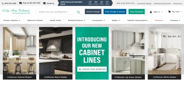 Screenshot Lily Ann Cabinets