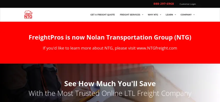 Screenshot FreightPros powered by NTG