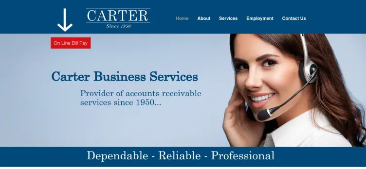 Screenshot Carter Business Service