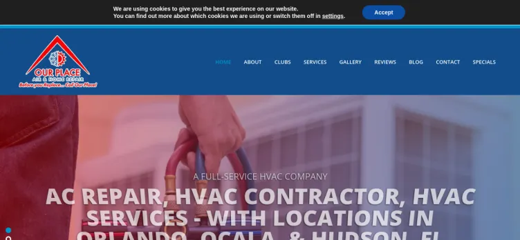 Screenshot Our Place Air & Home Repair