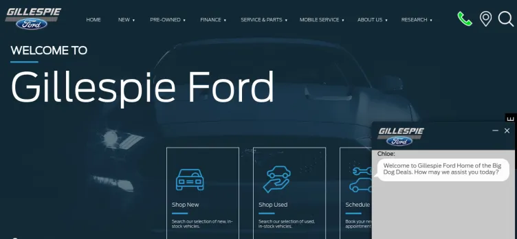 Screenshot Gillespie Ford