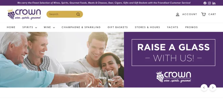 Screenshot Crown Wine and Spirits