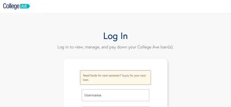 Screenshot College Avenue Student Loans