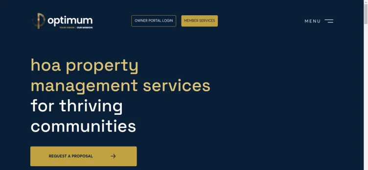 Screenshot Optimum Professional Property Management