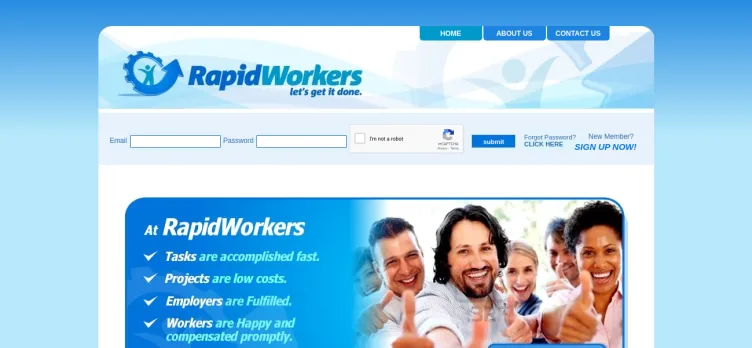 Screenshot RapidWorkers