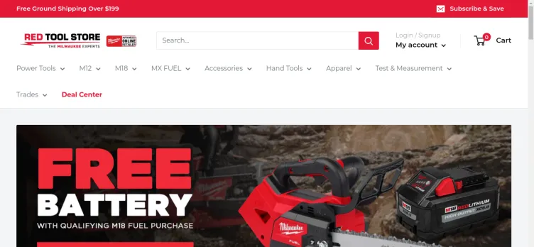 Screenshot Red Tool Store