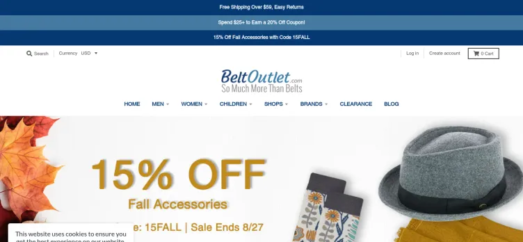 Screenshot BeltOutlet.com