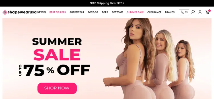 Screenshot Shapewear USA