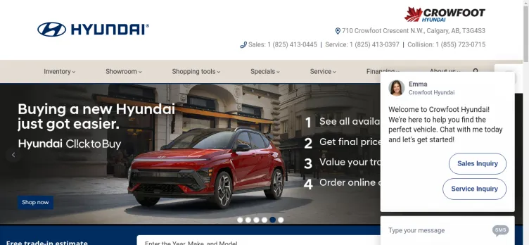 Screenshot Crowfoot Hyundai