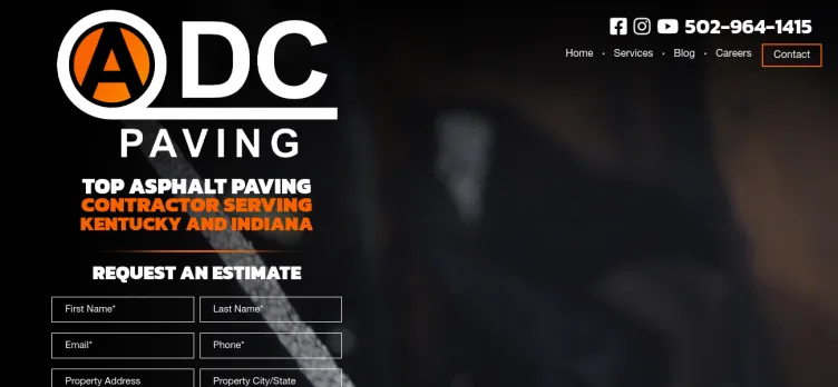 Screenshot ADC Paving