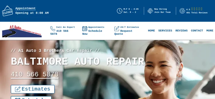 Screenshot A1 Auto Three Brothers Car Repair