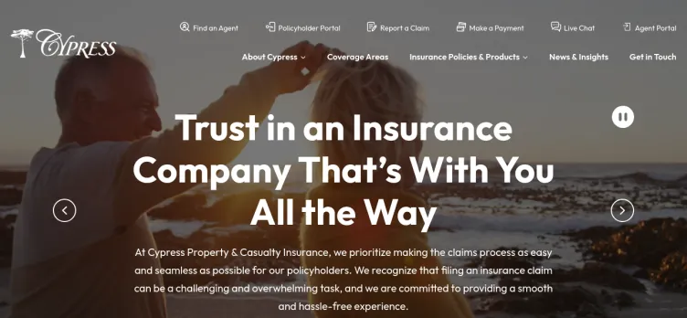 Screenshot Cypress Property & Casualty Insurance Company