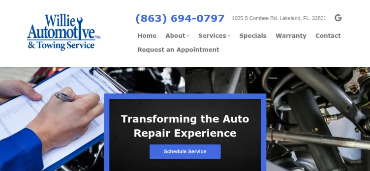 Screenshot Willie Automotive