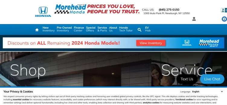 Screenshot Morehead Honda