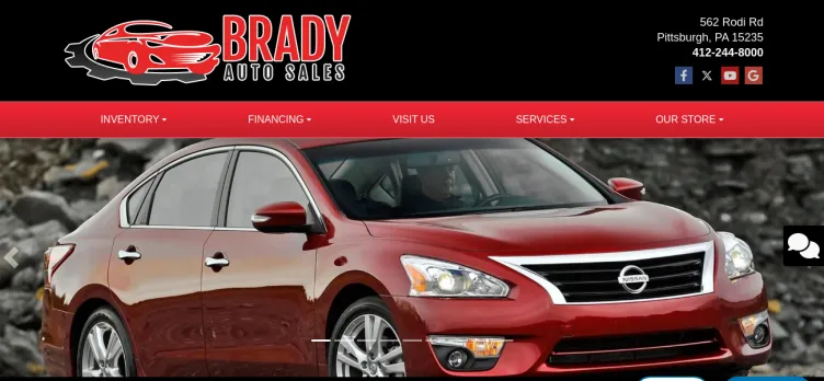 Screenshot Brady Auto Sales