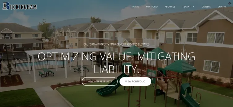 Screenshot Buckingham Property Management