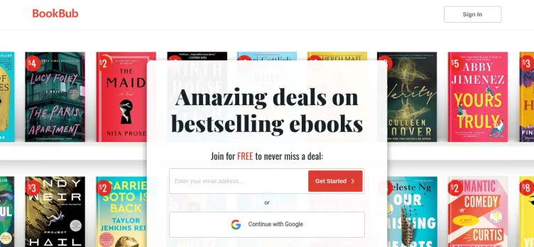 Screenshot BookBub