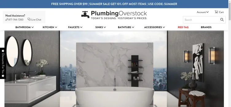 Screenshot Plumbing Overstock