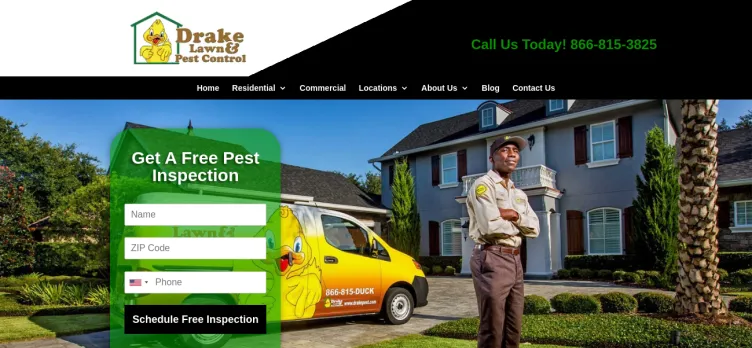 Screenshot Drake Lawn & Pest Control