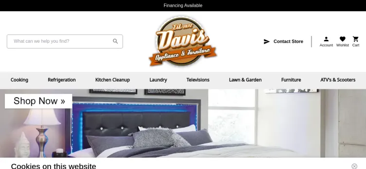 Screenshot Davis Appliance & Furniture